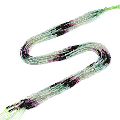 Смешанные камни Природных драгоценных камней смешанного бисер нитей, круглые бусины, граненые, 2~2.5x2~2.5 мм, отверстие : 0.5 мм, около 190~196 шт / нитка, 15.35''~15.75'' (39~40 см)