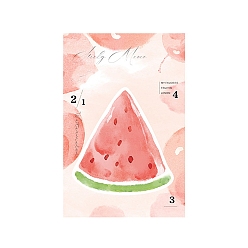 Watermelon 30 Sheets Fruit Theme Paper Memo Pads, Sticky Notes, for Office School Reading, Watermelon, 130x85mm
