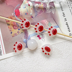Crimson Cute Cat Paw Resin Beads, DIY Handmade Jewelry Bracelet Necklace Earring Chain Accessories, Crimson, 12x11x9mm