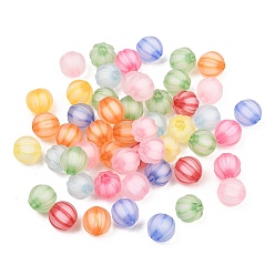 (52) Непрозрачная лаванда Матовые прозрачные акриловые бусины в форме тыквы, окрашенные, разноцветные, 8x7.5 мм, отверстие : 1.8 мм, о 50 шт / комплект