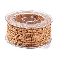 Сэнди Коричневый 20м нейлоновый витой круглый шнур, для изготовления лямок для сумок, песчаный коричневый, 2 мм, около 21.87 ярдов (20 м) / рулон
