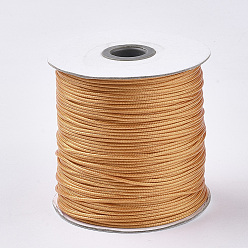 Chocolate Waxed Polyester Cord, Bead Cord, Chocolate, 0.5mm, about 169.51~174.98 Yards(155~160m)/Roll