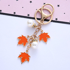 Orange Maple Leaf Artistic Pendant for Girlfriend's Birthday Gift - Couple Keychain, Bag Charm.