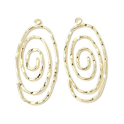 Light Gold Стойки подвески обшивки сплава, без свинца, без кадмии и без никеля, овальный вихревой шарм, золотой свет, 43x20.5x1.5 мм, отверстие : 2 мм