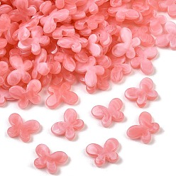 Pink Двухцветные прозрачные акриловые бусины, бабочка, розовые, 13x17x4.5 мм, отверстие : 2.5 мм, Около 940 шт / 500 г