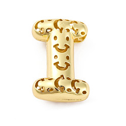 Letter I Латунные подвески, стойки покрытие, долговечный, без кадмия и без свинца, подвески с полыми буквами, Буква "i", 22x14.5x8 мм, отверстие : 4.7x3 мм