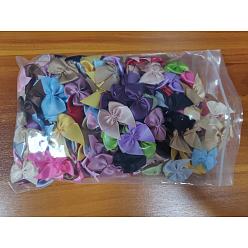 Mixed Color Handmade Woven Costume Accessories, Bowknot & Hair Bows, Mixed Color, 25~35x30~35x2~3mm, 270pcs/set
