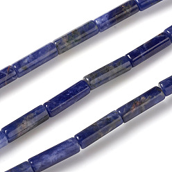 Sodalite Natural Sodalite Beads Strands, Column, 13~14x4mm, Hole: 1mm, about 30pcs/strand, 15.9 inch(40.5cm)
