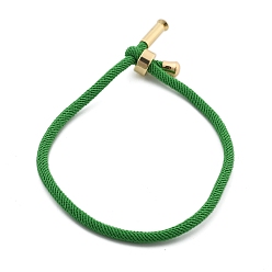 Зеленый лайм Браслеты хлопок шнур, с латунной найти, долговечный, реальный 24 k позолоченный, зеленый лайм, 8-1/2 дюйм (21.5 см) ~ 9 дюйм (23 см)