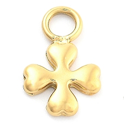 Настоящее золото 14K Ионное покрытие (ip) 304 брелоки из нержавеющей стали, цветочный шарм, реальный 14 k позолоченный, 11.5x7.5x1.5 мм, отверстие : 2.5 мм