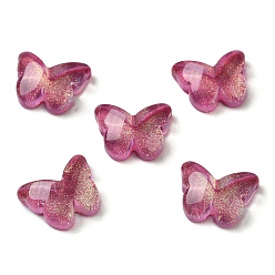 Камелия K 9 стеклянные кабошоны, с блеском порошок, бабочка, камелия, 6.2x7.9x2.5 мм