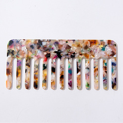 Разноцветный Шикарная ретро-гребень для волос из черепахового панциря для девочек, Антистатический аксессуар для распутывания волос с широкими зубцами