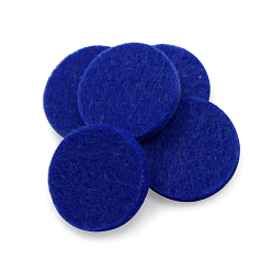 Dark Blue Fibre Perfume Pads, Essential Oil Diffuser Locket Pads, Flat Round, Dark Blue, 2.2cm