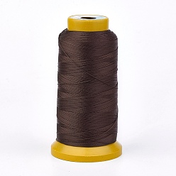 Coffee Polyester Thread, for Custom Woven Jewelry Making, Coffee, 0.5mm, about 480m/roll
