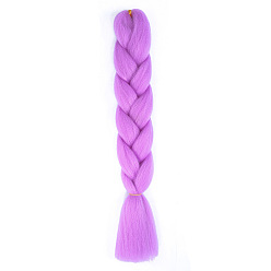 Violet Long Single Color Jumbo Braid Hair Extensions for African Style - High Temperature Synthetic Fiber