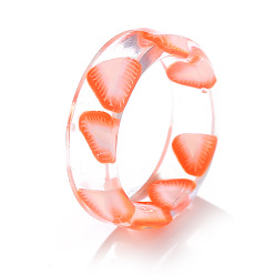 5342305 Transparent Fruit Resin Ring for Women - Summer Fruits Joint Open Ring