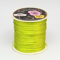 Vert Jaune Fil de nylon, corde de satin de rattail, vert jaune, 1.5mm, environ 114.82 yards (105m)/rouleau