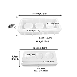 Rectangle DIY Food Grade Silicone Display Molds, Resin Casting Molds, Clay Craft Mold Tools, Rectangle, 181x92x26mm