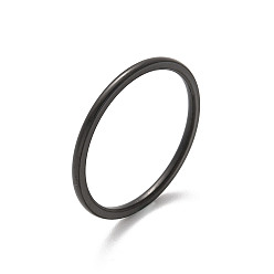 Черный 304 кольца плоские из нержавеющей стали, чёрные, 1 мм, внутренний диаметр: 15.5 мм