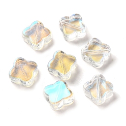Clear AB Transparent Glass Beads, Rhombus, Clear AB, 11.5x11.5x4.5mm, Hole: 1.2mm