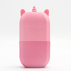 Pink Unicorn Shape Silicone Reusable Ice Face Roller, Face Massage Ice Holder, for Shrink Pores Reduce Wrinkles Beauty Supplies, Pink, 2.9x5.4x10.7cm