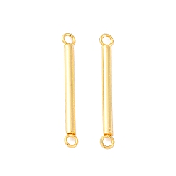 Golden 304 Stainless Steel Connector Charms, Bar Links, Column, Golden, 25.5x2mm, Hole: 1.6mm