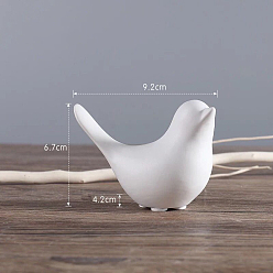 White Porcelain Display Decorations, for Home Decoration, Bird, White, 38x76x66mm