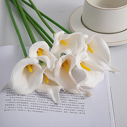 White Simulation flower mini PU calla lily fake flower living room table decoration soft plastic flower wedding flower art