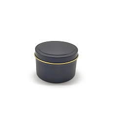 Electrophoresis Black Iron Candle Tins, with Lids, Empty Tin Storage Containers, Electrophoresis Black, 6x4cm