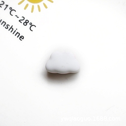 Белый 3d облачные смоляные кабошоны, Диетические аксессуары, украшение для чехла телефона/брелок-подвеска/наклейка на холодильник, белые, 20x14x12 мм