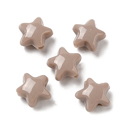 Rosy Brown Opaque Acrylic Beads, Star, Rosy Brown, 11x11.5x7mm, Hole: 2mm,  about 1245pcs/500g