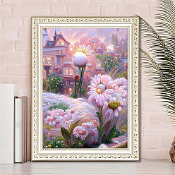 Pink Castle DIY Diamond Painting Kit, Including Resin Rhinestones Bag, Diamond Sticky Pen, Tray Plate and Glue Clay, Pink, 400x300mm