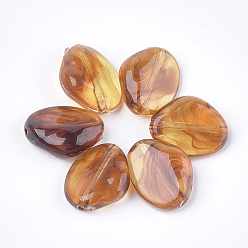 Sandy Brown Acrylic Beads, Imitation Gemstone Style, Nuggets, Sandy Brown, 17x13.5x6mm, Hole: 1.4mm, about 642pcs/500g