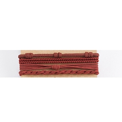 Indian Red Bohemian Style Cloth Elastic Hair Ties, for Girls or Women, Indian Red, 180mm, 4pcs/set