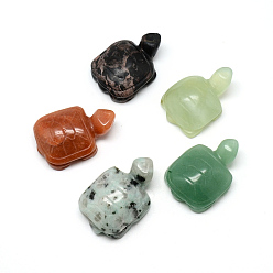 Mixed Stone Mixed Stone Home Display Decorations, 3D Tortoise, 38~43x25~27x11~23mm