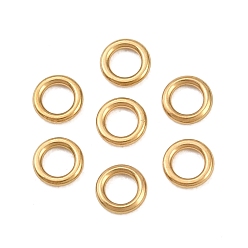 Golden Ionenplattierung (IP) 304 Geschlossene Biegeringe aus Edelstahl, Runde, golden, 20 Messgerät, 4x0.8 mm