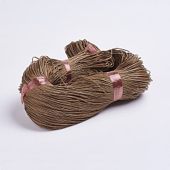 Сиена Китайский вощеный хлопковый шнур, Изготовление ювелирных изделий из ожерелья, цвет охры, 1 мм, около 360 ярд / пачка (330 м / пачка)