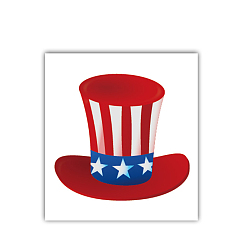 Hat Independence Day Theme, Removable Temporary Water Proof Tattoos Paper Stickers, Hat Pattern, 5.5x6cm