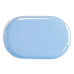 Light Sky Blue Plastic Snap Hair Clip Finding, Oval, Light Sky Blue, 43x28mm