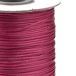 Medium Violet Red Korean Waxed Polyester Cord, Medium Violet Red, 1mm, about 85yards/roll