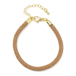 Перу 4.5 изготовление браслета из круглого нейлонового шнура миланского диаметра 202мм, с латунными выводами и 6.85 застежками из лобстера из нержавеющей стали, золотые, долговечный, стойки покрытие, Перу, 17.4 дюйм ({2} см)