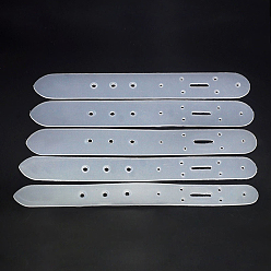White Plastic Leather Punching Positioning Template Set, Belt Holes Templates, for DIY Leathercraft Tools, White, 27.5cm, Hole: 30mm