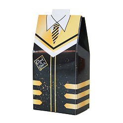 Black Senior Year Graduation Gown Shaped Paper Candy Storage Box, for Candy Gift Bags Graduation Party Favors Bags, Black, 5x3x9.8cm