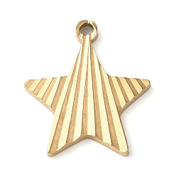 Golden Ion Plating(IP) 304 Stainless Steel Pendants, Star Charm, Golden, 20x18x1.8mm, Hole: 1.8mm