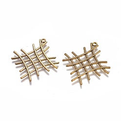 Antique Golden Tibetan Style Alloy Big Pendants, Cadmium Free & Lead Free, Antique Golden, 54x48x3mm, Hole: 2mm