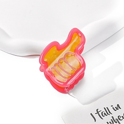 Оранжевый Заколки для волос в форме когтей из ацетата целлюлозы, аксессуары для волос для женщин и девочек, большой палец, оранжевые, 85x60x50 мм