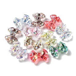 Mixed Color Transparent Acrylic Beads, Bowknot, Mixed Color, 22x29x10mm, Hole: 2mm