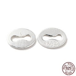 Silver 925 Sterling Silver Linking Rings, Oval, with 925 Stamp, Silver, 5.5x4x0.5mm, Inner Diameter: 1x3.5mm, about 144pcs/10g