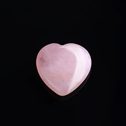 Rose Quartz Natural Rose Quartz Love Heart Stone, Pocket Palm Stone for Reiki Balancing, Home Display Decorations, 20x20mm
