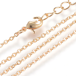 Golden Iron Cable Chains Necklace Making, with Lobster Clasps, Soldered, Golden, 19.6 inch(50cm)